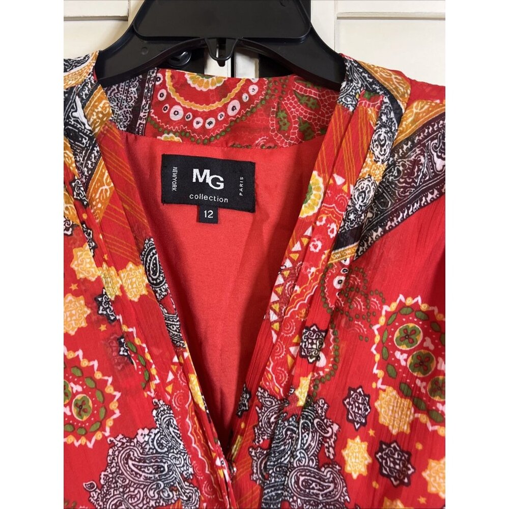 MG Collection Floral Boho Pattern Women’s Dress Size 12 - Picture 2 of 13